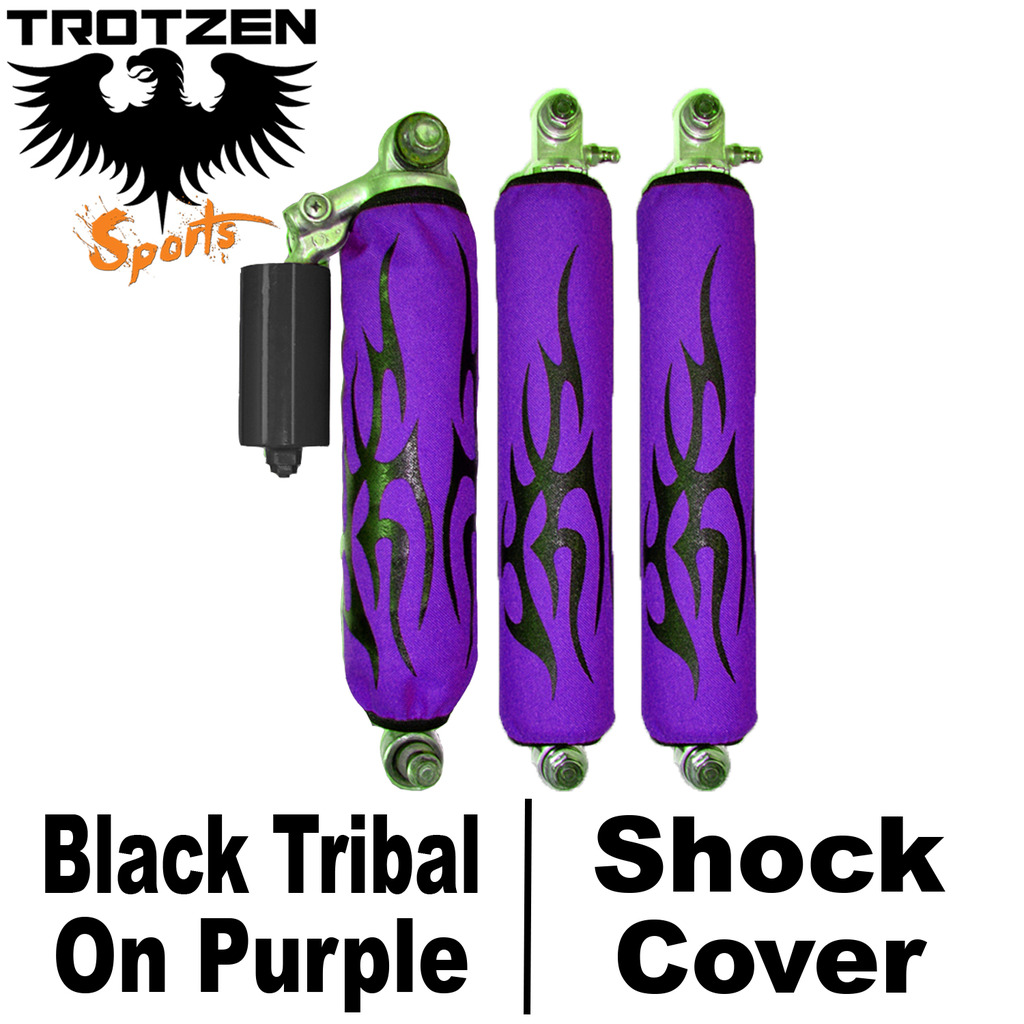 Yamaha Grizzly Black Tribal on Purple Shock Covers