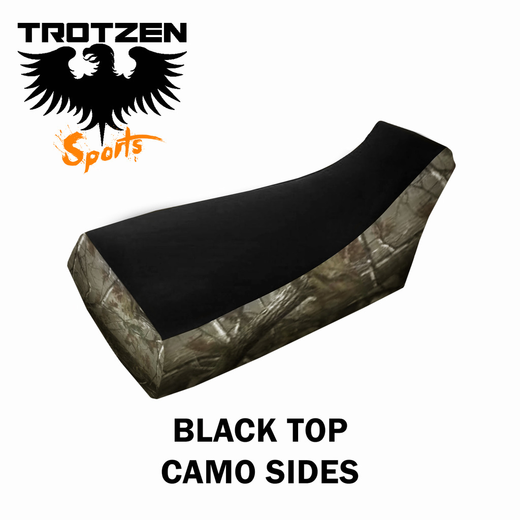 Honda TRX 125 85-88 Black Top Camo Sides Seat Cover