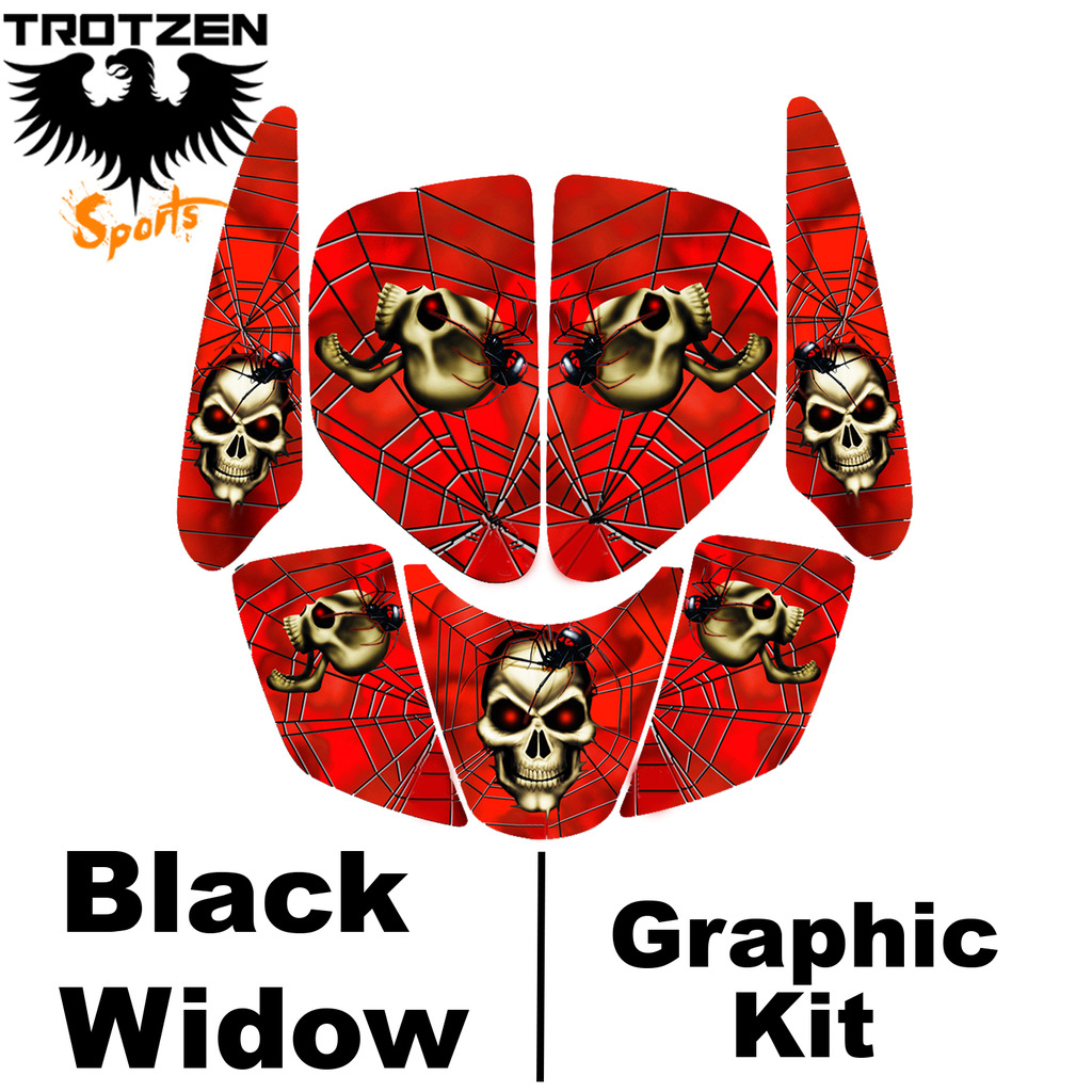 Honda TRX250R TRX 250 R Black Widow Graphic Kits