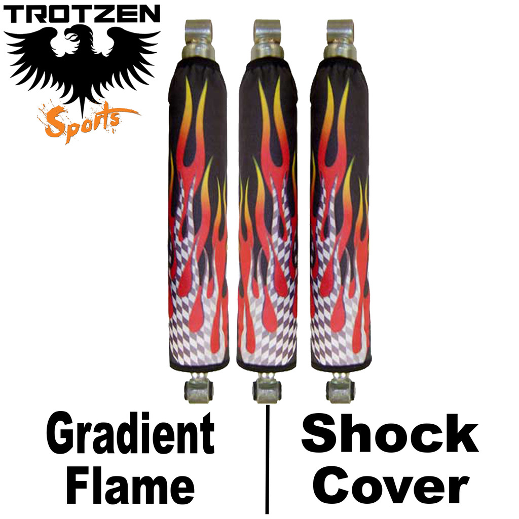 Honda 300X Gradient Flame Shock Covers