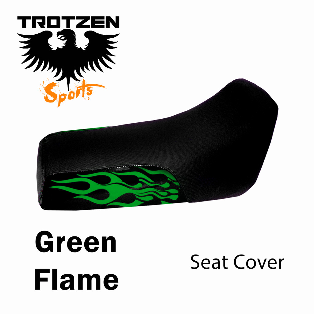Kawasaki KLF 400 93-95 Green Flame Seat Cover