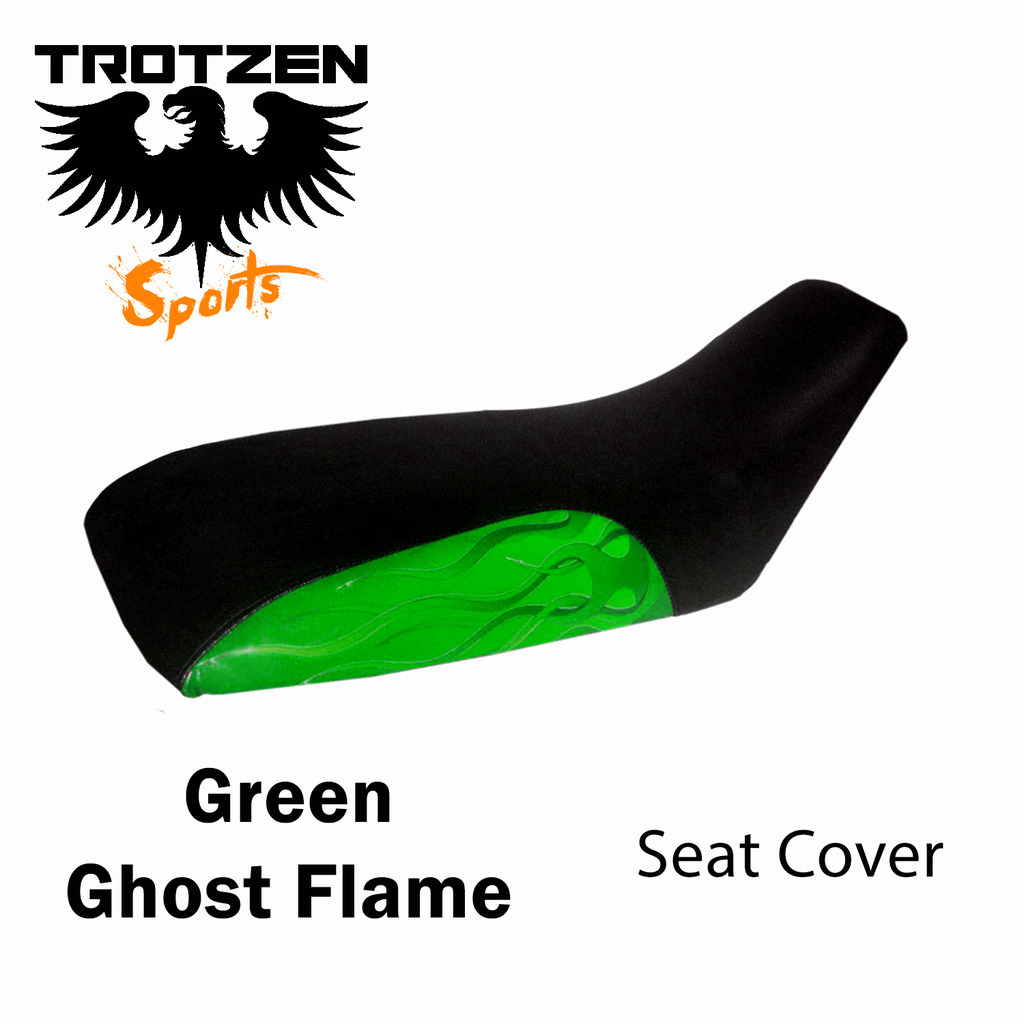 Honda ATC 250R 85-86 Green Ghost Flame Seat Cover