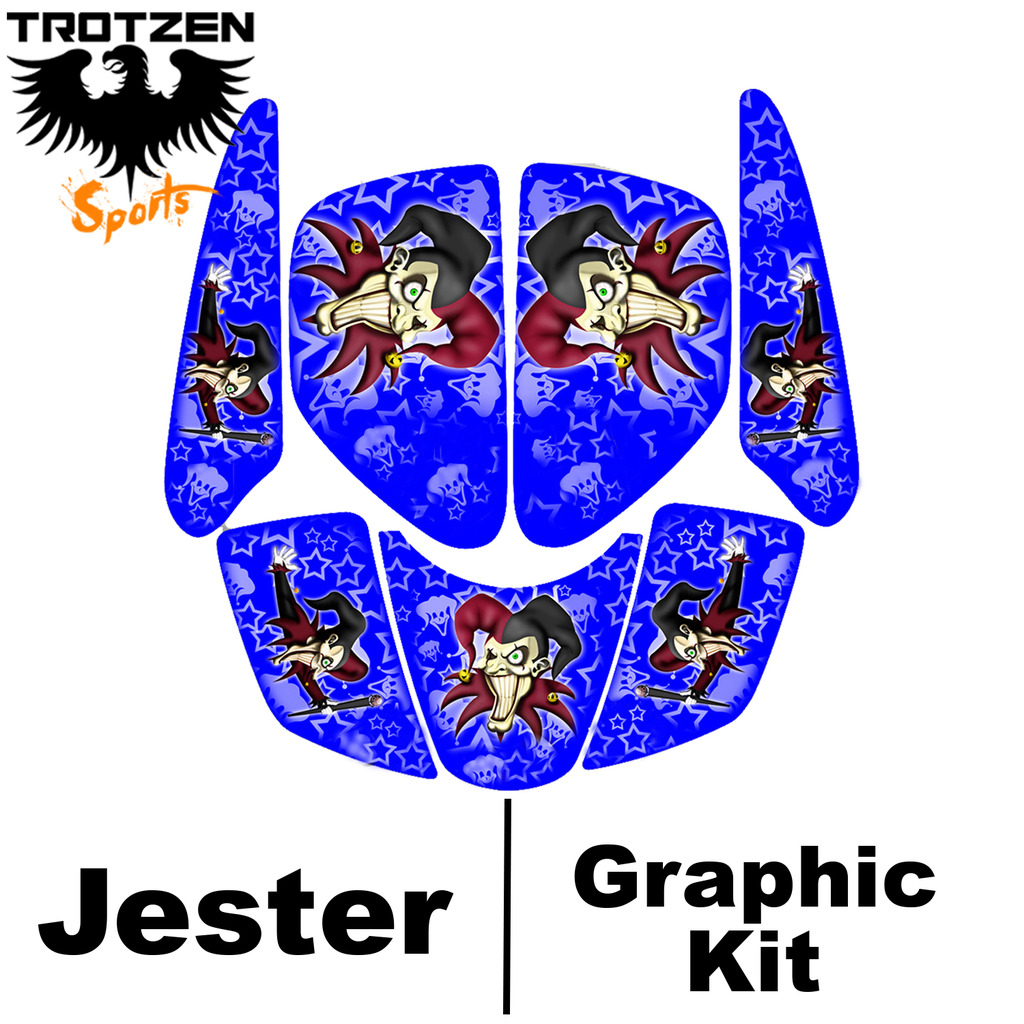 Kawasaki KFX50 KFX 50 Blue Jester Graphic Kits