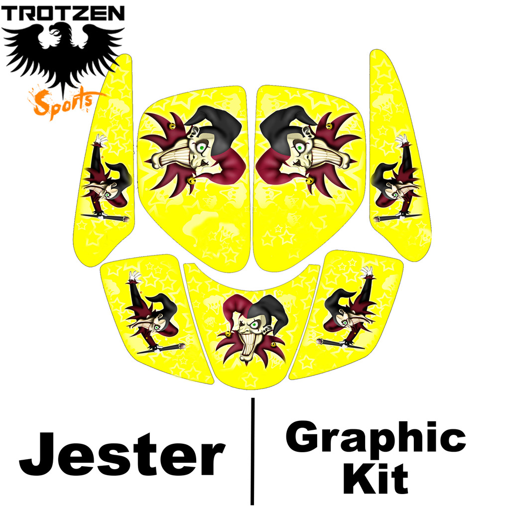 Honda TRX300EX TRX 300 EX Yellow Jester Graphic Kits