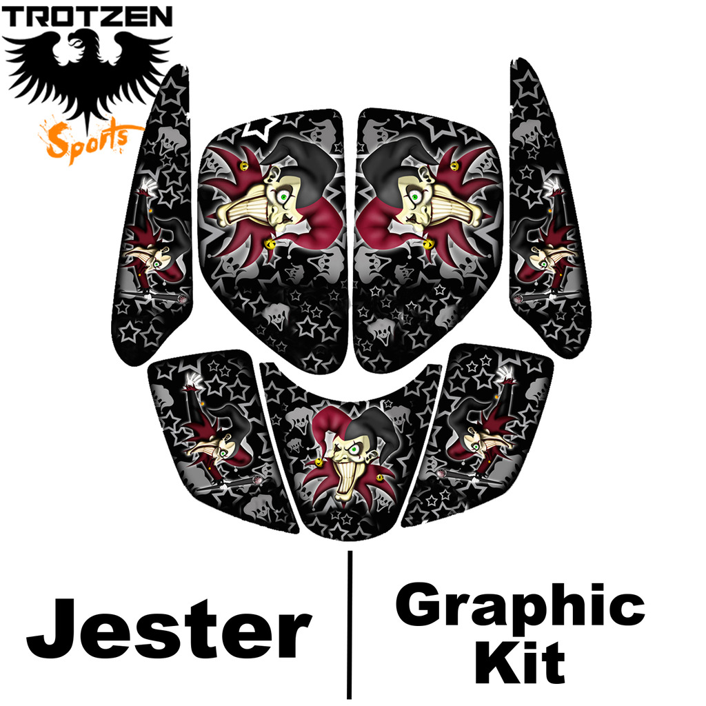 Honda TRX250R TRX 250 R Black Jester Graphic Kits