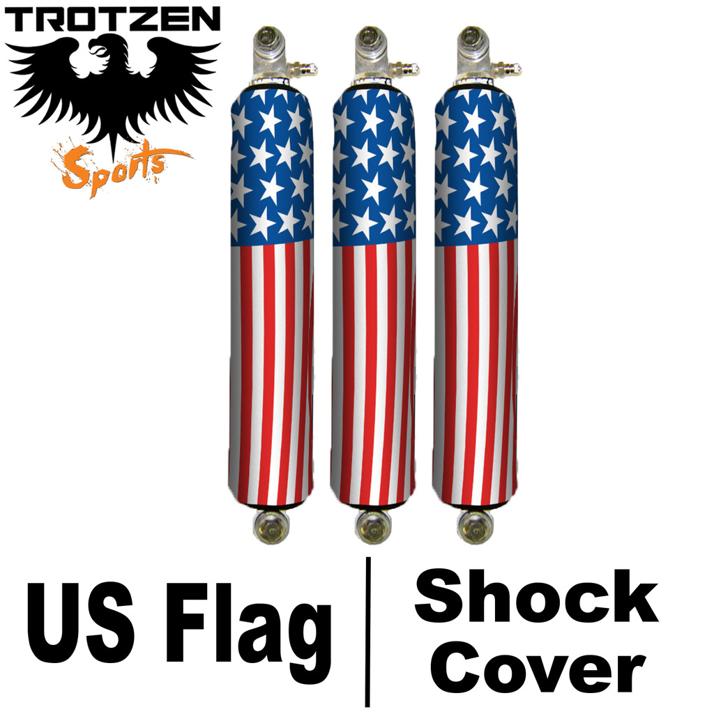 Honda 400EX US Flag Shock Covers